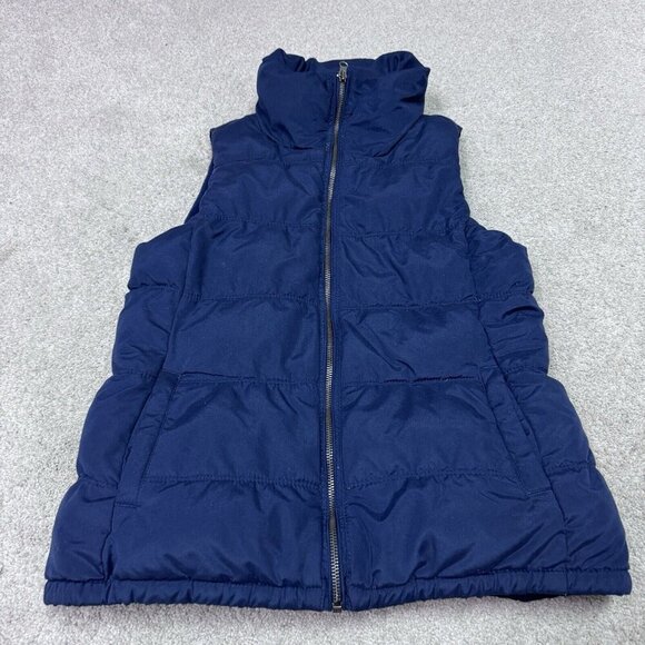 Old Navy Vest Women’s Blue Sleeveless Full Zip Size Small - Picture 1 of 11